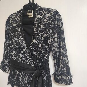 Tadashi Shoji Black Lace Jacket